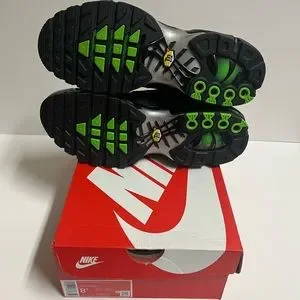 Nike Air Max Black Silver Green Strike Sneakers Mid Top New DS With Tag Nike | Shoes | Nike Air Max Black Silver Green Strike  main image 3